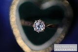 收藏级 英国古董戒指 1968年天然50分单颗包镶钻石戒指 F色带证书
