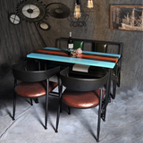 工业风复古铁艺水管做旧咖啡厅酒吧KTV休闲餐吧卡座沙发桌椅组合