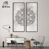 新中式古典图案饰画客厅沙发画书房禅意有框装饰画宾馆中国风挂画