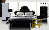 美式软包布艺床双人床1.8米婚床欧式新古典后现代软床公主床定制