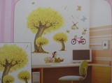 3D立体黄金树情侣客厅卧室电视背景墙装饰新房婚房可移墙贴纸画