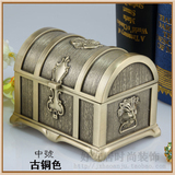 特价仿古首饰盒礼物盒欧式金属 海盗珠宝箱道具锡制礼品盒小宝盒