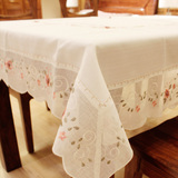 餐桌布艺清新田园蕾丝书桌布台布花朵茶几长方形多用盖巾方巾