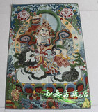 居家礼品 西藏藏传佛教宗教用品 佛教财宝天王唐卡刺绣 丝绸刺绣