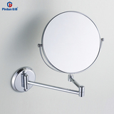 伯盾美容镜浴室化妆镜伸缩墙壁式双面镜 8英寸放大美容镜浴室镜