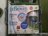 香港代购 DrBrown's布朗博士宽口PES奶瓶(240ml)3个装 无双酚