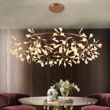 设计师Mooi LED艺术创意新古典复式楼萤火虫客厅餐厅树枝圆形吊灯