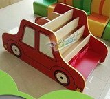幼儿园汽车造型书架收纳架储物架儿童双面防火枫木纹板卡通小书架