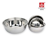 国风GuofenG加厚304不锈钢盆 洗菜盆汤盆和面盆料理调料盆8件套装