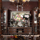 欧美式古典电视柜酒柜组合 玻璃酒柜 高档客厅套装家具 厂家直销