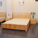 实木床双人床1.5 1.8米中式储物床木质高箱床现代简约家具2999#