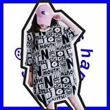 2016夏韩版字母印花大码宽松中长款短袖T恤女原宿风半袖体恤潮