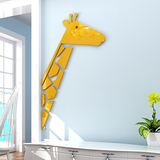 长颈鹿创意温馨3D亚克力立体墙贴儿童房卧室客厅沙发背景墙壁装饰