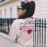 Alice意大利代购 pinko 2016年新款 简约纯色字母图案百搭卫衣
