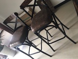欧美式吧台椅铁艺实木酒吧椅 简约现代高脚椅复古吧椅凳前台椅子