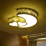 月亮LED吸顶灯客厅灯具卧室吸灯调光温馨心形简约个性创意铁艺灯
