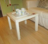 正品宜家居小桌子小茶几方几IKEA代购拉克边桌小方桌简约小木桌子