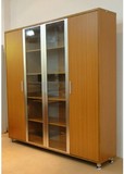 上海办公商业用品板式木质制储物更衣家用透明三开简易财务文件柜