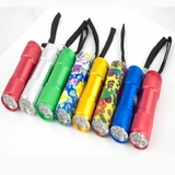 9led手电筒 3节7号电池 LOGO可定制 促销手电筒 礼品铝合金手电筒