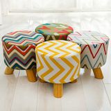 北欧创意茶几矮凳简约现代沙发凳木头小板凳布艺软面餐凳宝宝凳子
