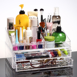 亚加丽加 包邮 超大号透明抽屉式化妆品收纳盒 组合化妆盒 收纳柜