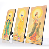 西方三圣佛像挂画 大势至菩萨画框像 观世音菩萨版画 佛像制作