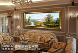 丰收欧式油画风景横版山水画美式大厅配画手工欧式客厅装饰画挂画