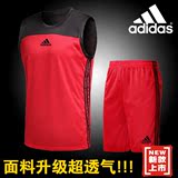新款阿迪达斯篮球服套装男定制夏季运动比赛训练双面篮球衣可印字