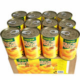 正品出口韩国新鲜砀山水果糖水黄桃罐头多省包邮整箱12罐*425克