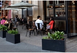 简约现代咖啡厅桌椅组合奶茶店西餐厅铁皮实木餐桌休闲茶几小圆桌