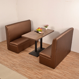 定做现代主题餐厅咖啡店韩式西餐厅储物卡座沙发桌椅组合家用双人