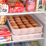 SP SAUCE创意蛋盒 24格鸡蛋收纳盒塑料保鲜盒冰箱带盖储物盒子