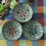 特价手绘日式陶瓷器餐具3.8寸和风调味小圆碟子釉下彩青花瓷外贸