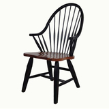 特价宜家美式实木餐椅欧式温莎扶手靠背餐椅电脑椅书房椅子