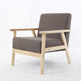 买就送新款实木沙发椅简约现代小户型布艺小沙发可拆洗组装