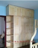 可订制松木家具衣柜实木质简易现代简约特价组合大衣橱三四门卧室