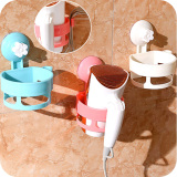 粪球球 居家创意浴室吸盘式电吹风架 卫生间吹风机架风筒架置物架
