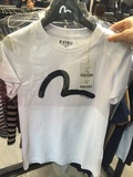韩国代购 潮牌Evisu福神打折款夏季圆领简约半袖T恤，男女同款