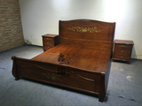 中式实木双人床榆木家具欧式简约宜家卧室婚床美式1.8米现代床