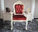 欧式餐椅韩式田园现代简约实木布艺象牙白色酒店梳妆书桌特价椅子