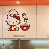 乐福园墙贴浪漫卡通动物贴纸儿童房厨房趣味贴画Kitty 拉面