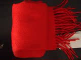 2013新款鄂尔多斯专柜正品水纹素围巾8374461羊绒围巾大红