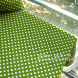 [然悦]复古田园100%纯棉 绿色波点圆台布 餐桌布 布艺-童年