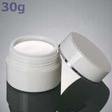 30g白色双层瓶/化妆品分装盒/膏霜面霜分装小瓶/化妆品塑料包装瓶