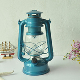 ZAKKA杂货 欧式西洋复古做旧洋油灯LED铁艺台灯 创意铁质玻璃马灯