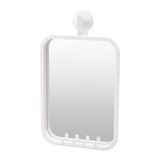 0.5宜家正品 IKEA 斯图维克 镜子带挂钩吸盘挂镜浴室化妆镜吸附式