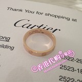 香港专柜代购 Cartier 卡地亚LOVE系列18K玫瑰金戒指B4085200