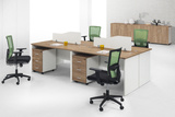 简约办公家具办公桌椅员工桌电脑职员桌4人位组合屏风工位办公桌