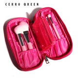 彩妆品牌cerroqreen化妆刷包可放12支以内彩妆刷 玫红 黑色可选