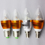 3W瓦大功率 E14小螺口LED蜡烛灯 LED节能灯 水晶吊灯尖头灯泡
